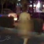 قدم زدن یک زن برهنه در اصفهان