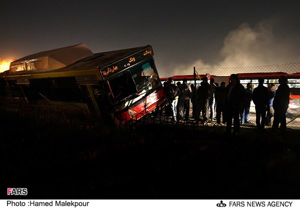 چپ کردن بی آر تی در خیابان خاوران